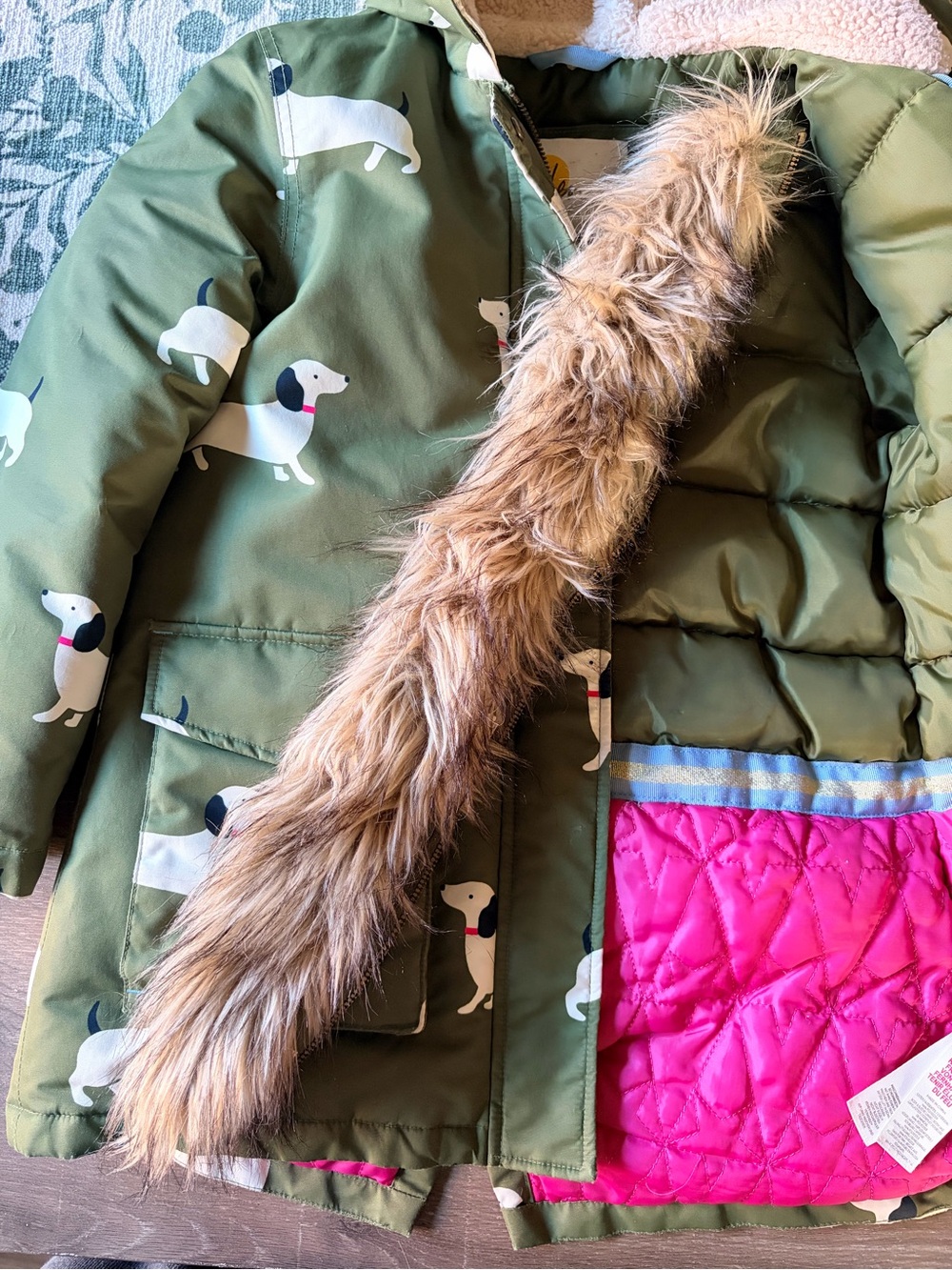 Mini Boden || Sausage Dog Dachshund Waterproof Parka - Picture 8 of 11